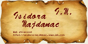 Isidora Majdanac vizit kartica